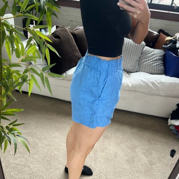 H&M Blue Linen Shorts - Picture 4 of 6
